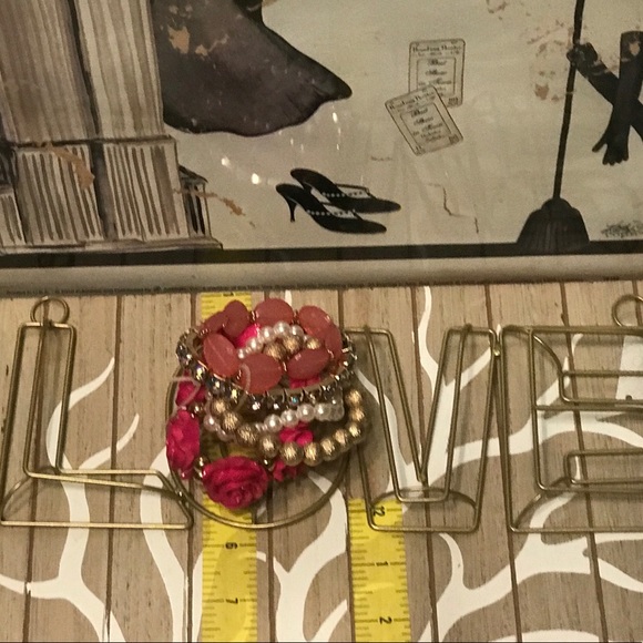 5Pcs Fashion Stretch Bracelet Set Pink - Picture 11 of 12